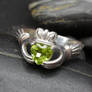 Claddagh ring with Peridot