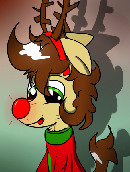 Cedric the red nosed pony