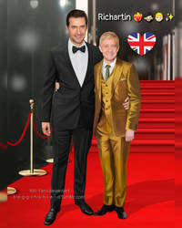 Richartin at BAFTA (Martin wearing in gold)