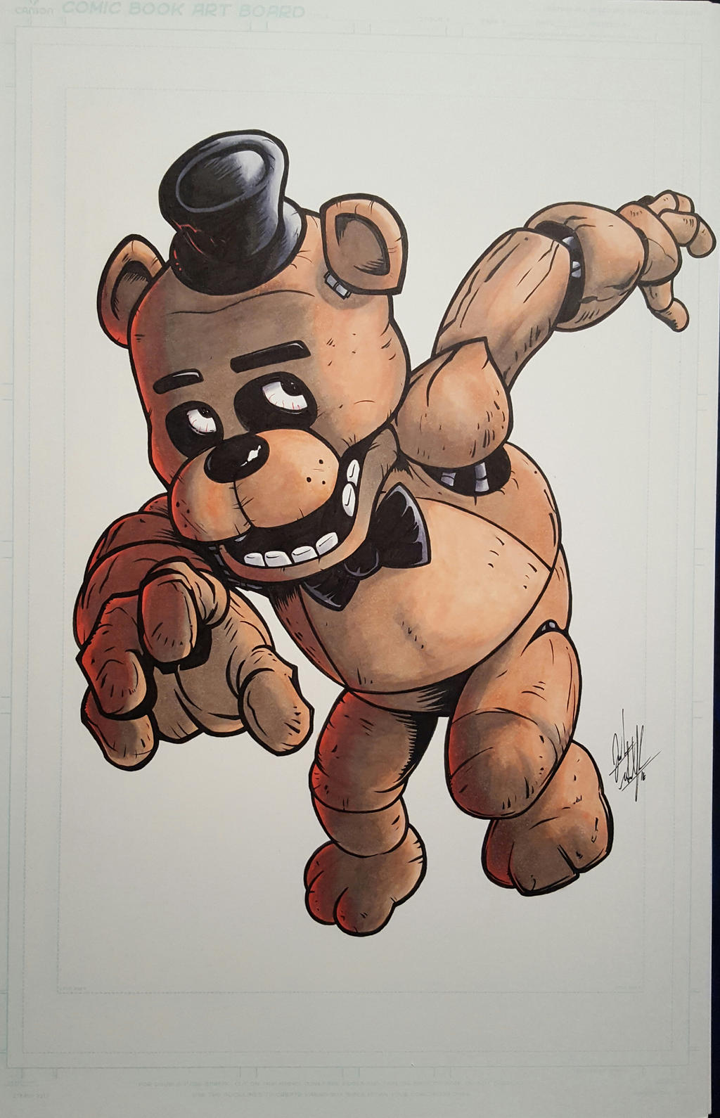 Freddy Fazbear Marker drawing