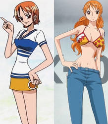 Nami Before and After Timeskip