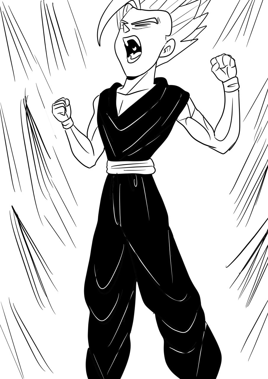 Gohan Rage Drawing Teen Gohan's Anger by dizzyspot on DeviantArt