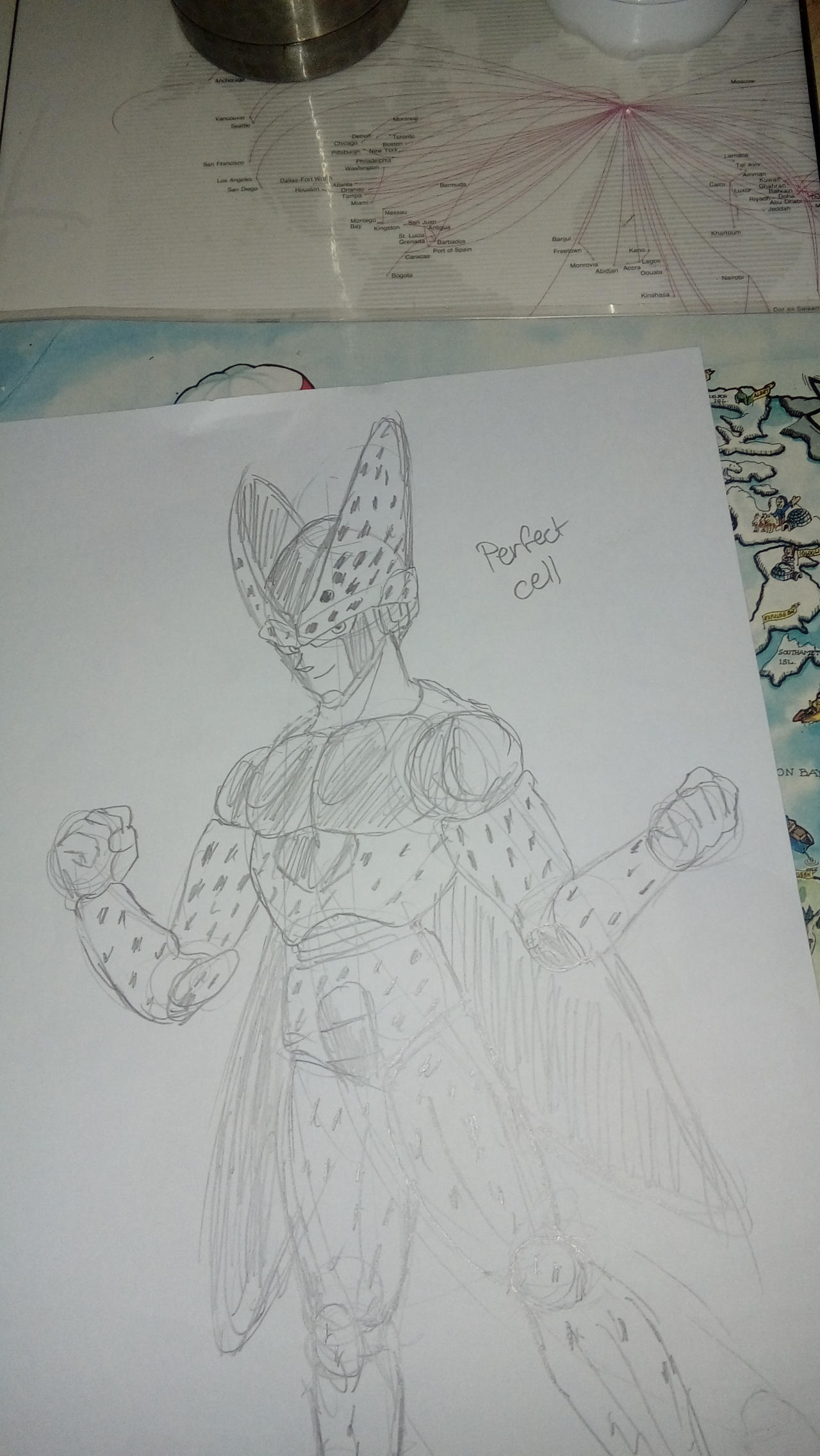 Perfect Cell sketch by dizzyspot on DeviantArt