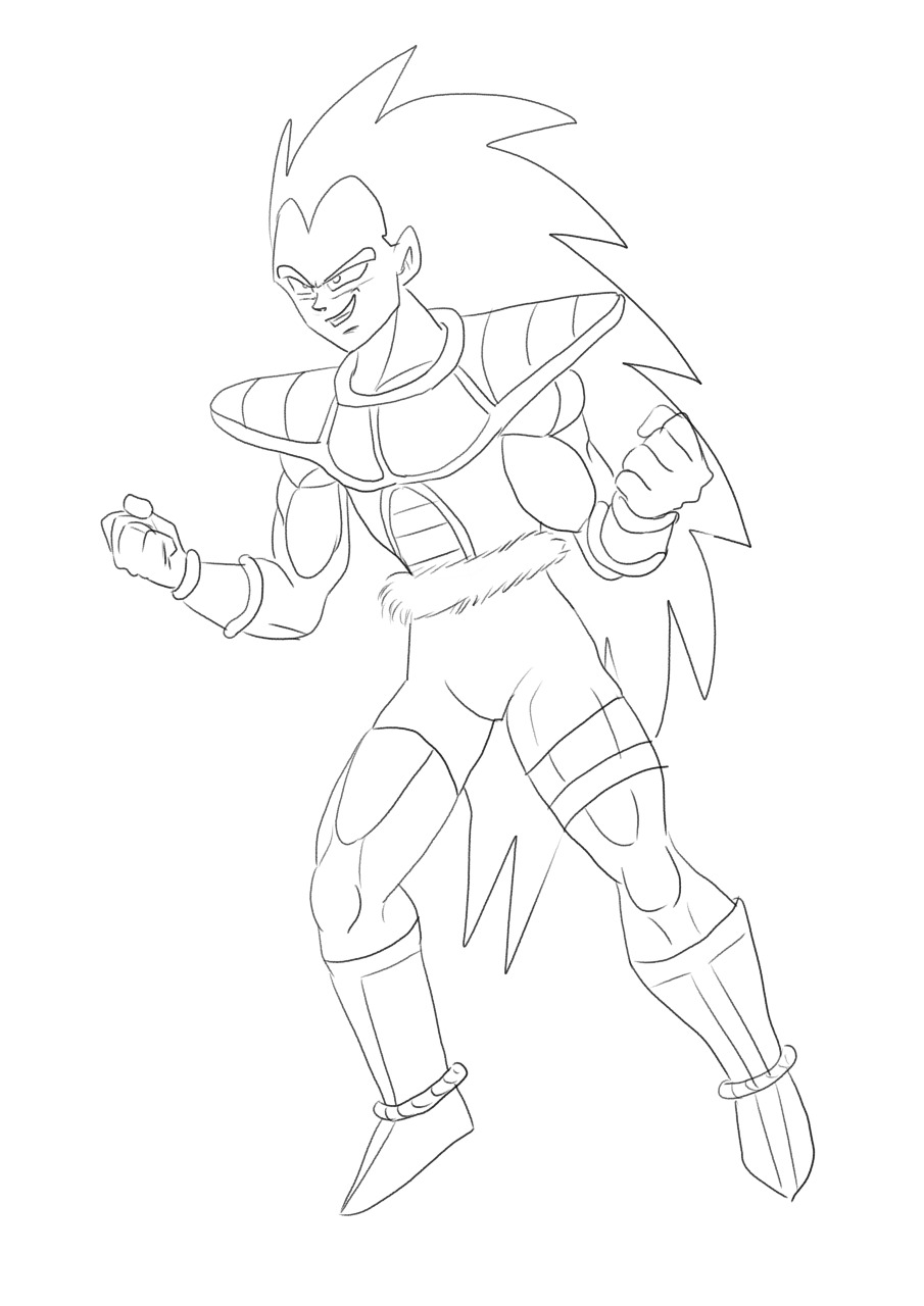 Raditz lineart by dizzyspot on DeviantArt