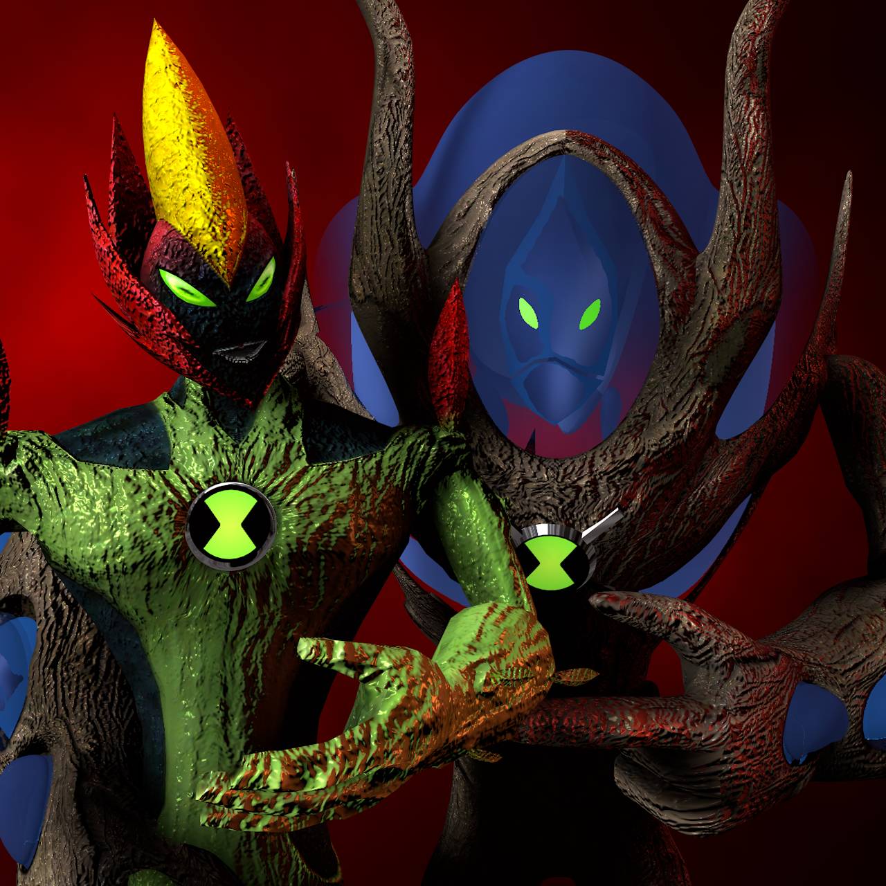 Swampfire and Ultimate Swampfire Ben 10 Aliens by AkCreationsHD on ...