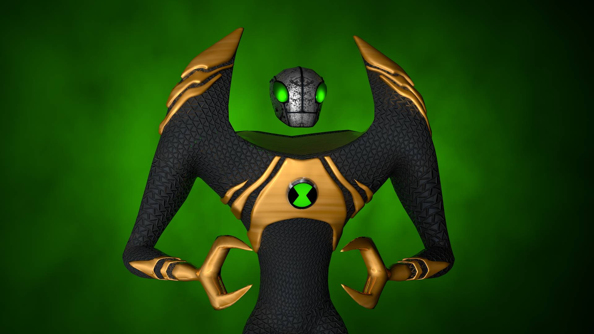 Ben 10000 - FourArms Classic Aliens 3D Model - Buy Royalty Free 3D
