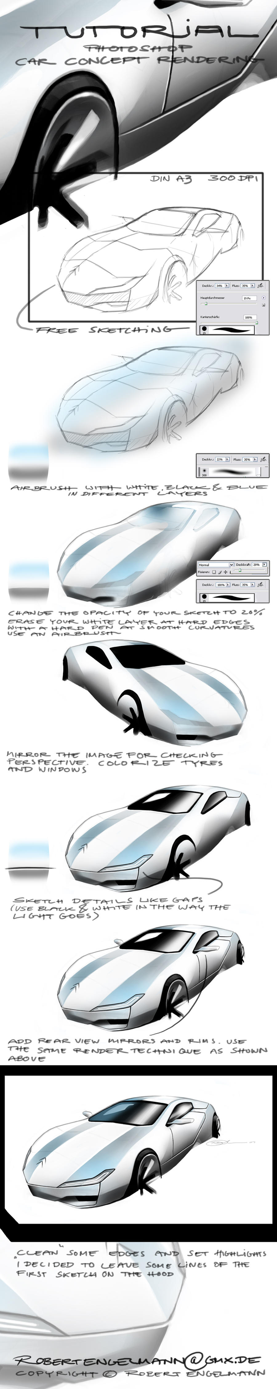 photoshop car rendering by schaltkreis