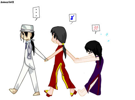 Ookami,Ayame,Kimblee-'Dont go with him Aya-Chan!'