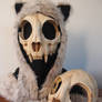 Cat Skull Mask - painted (top) - FOR SALE -