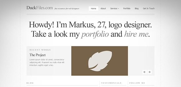 A typography perfect website template