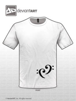 Simple Bass Clef t-shirt design