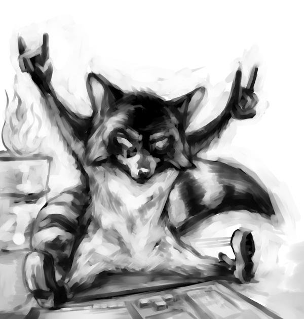 Metal Racoon Panel Metal Racoon by GlinkoClaymen on DeviantArt