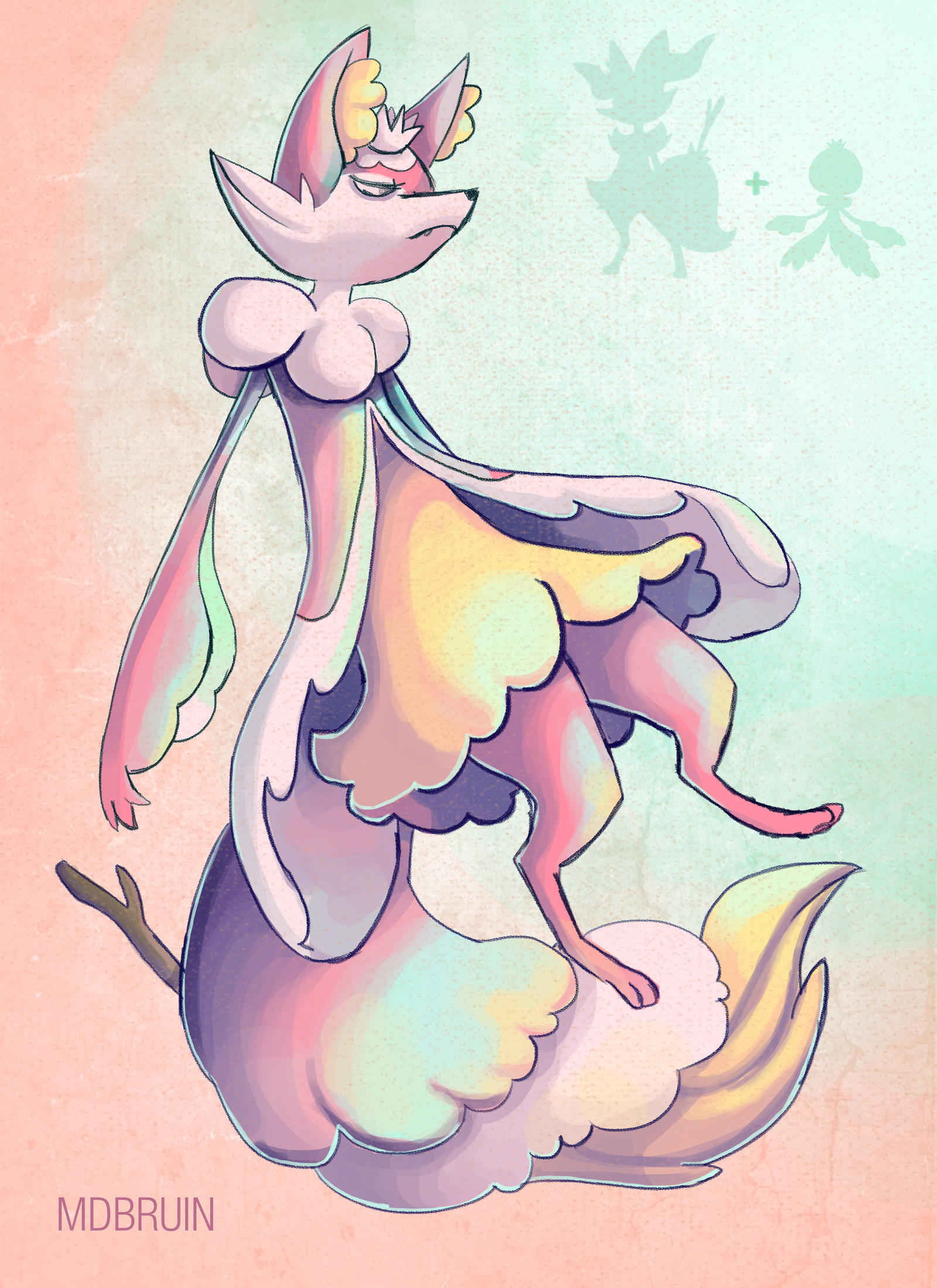 Pokemon fusion - Frillish and Braixen