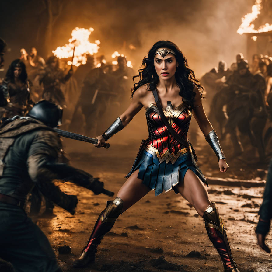 Wonder Woman vs Deadites (Evil Dead) by SuperheroFantasyMag on DeviantArt