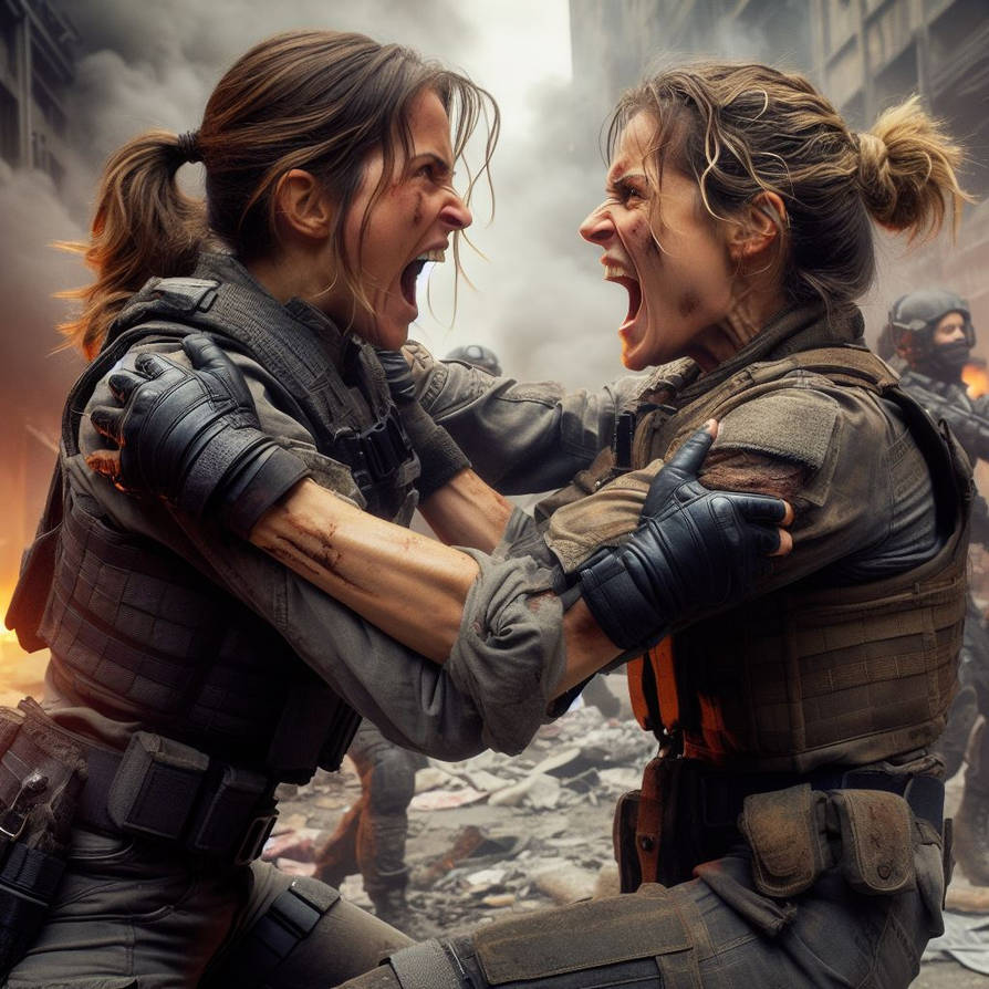 Brawl between Sarah Connor and Ellen Ripley by AEAzine on DeviantArt