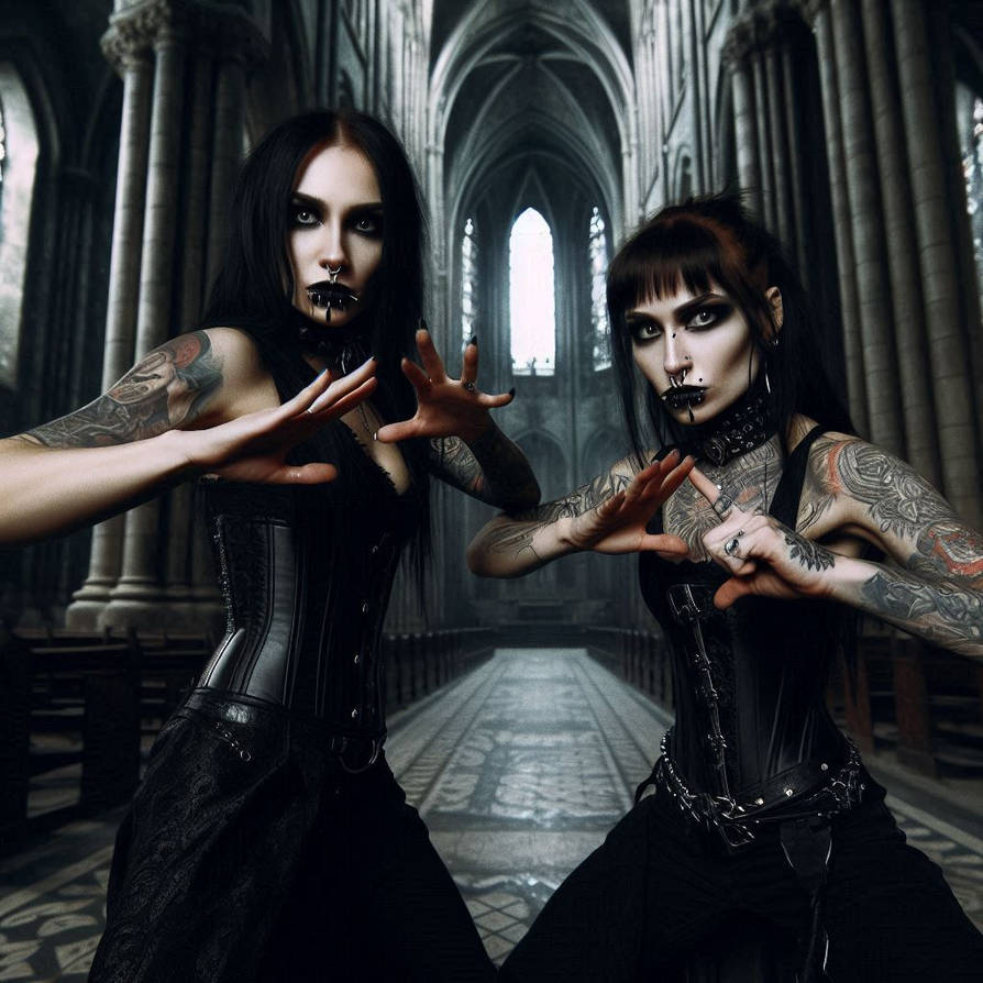 Goth Ufc Goth wrestlers in an ancient cathedral by SuperheroFantasyMag on DeviantArt