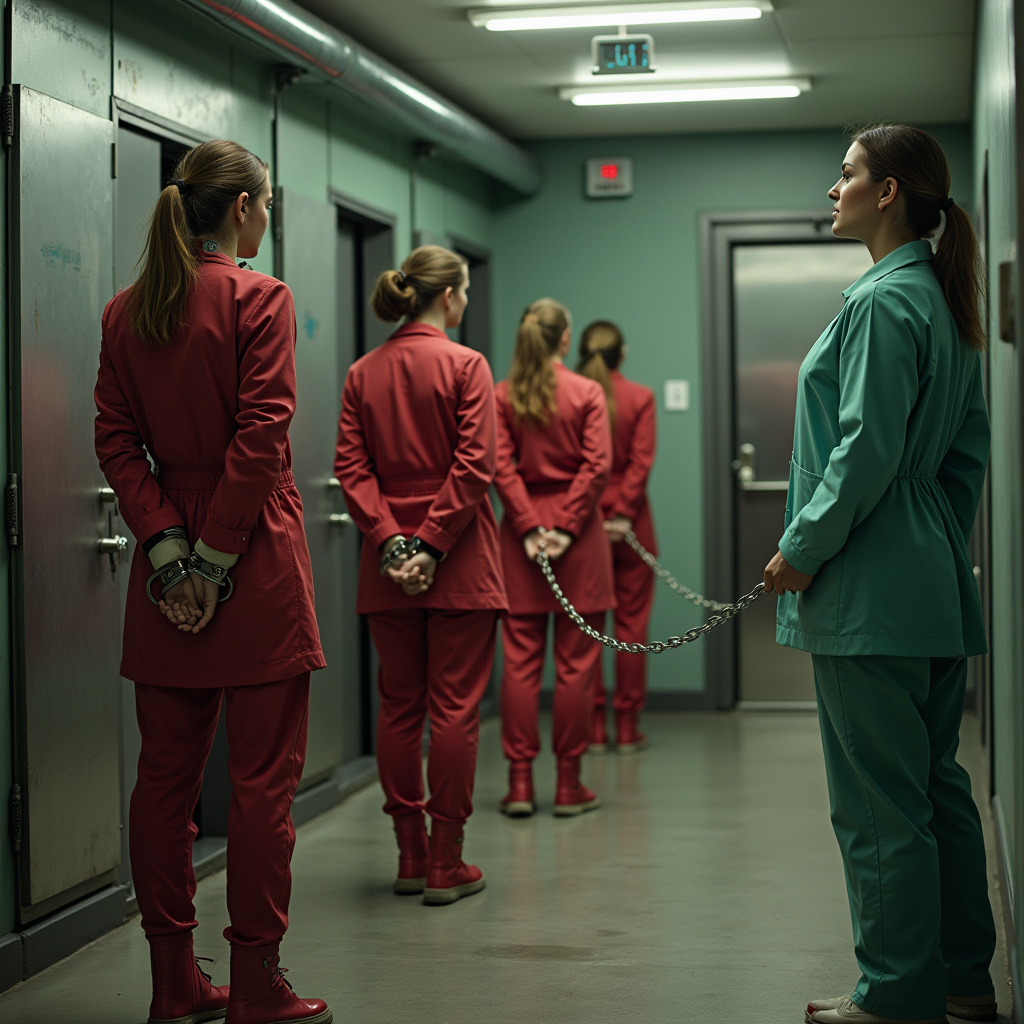 Three Restrained Women In Asylum Cuffs Chained by polyplutonium on ...