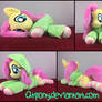 34in laying Fluttershy with hoodie