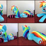 Lifesize 45 inch Rainbow Dash plush