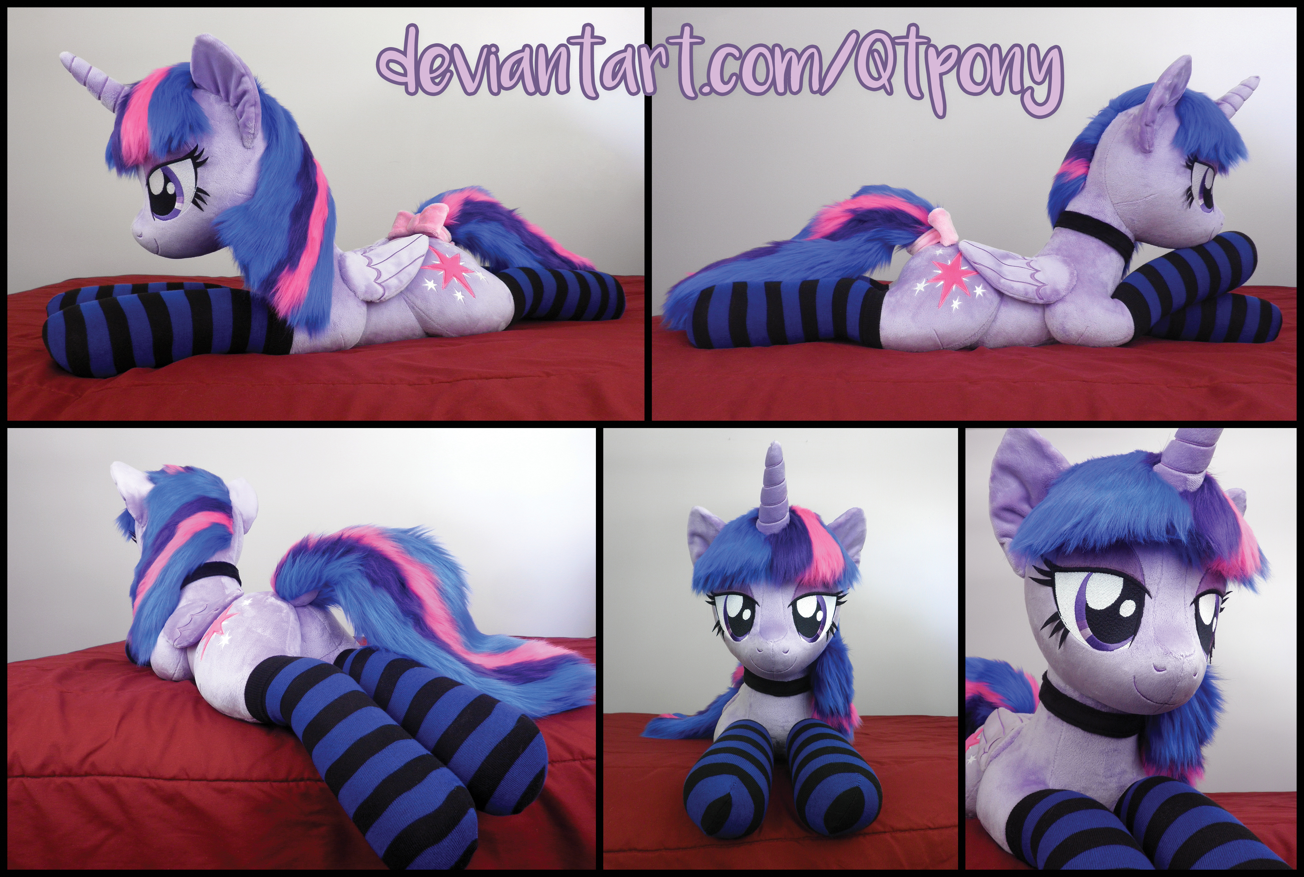 34 inch laying Twilight Sparkle plush by qtpony