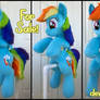 (SOLD) Hugging Rainbow Dash Plush