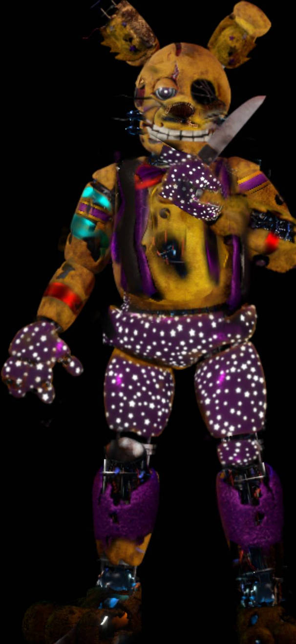 Pre Rotten Animatronics Fnaf1 Rotten SpringBonnie(Animatronic)Redesign V2 by MegaXPhoenix on ...