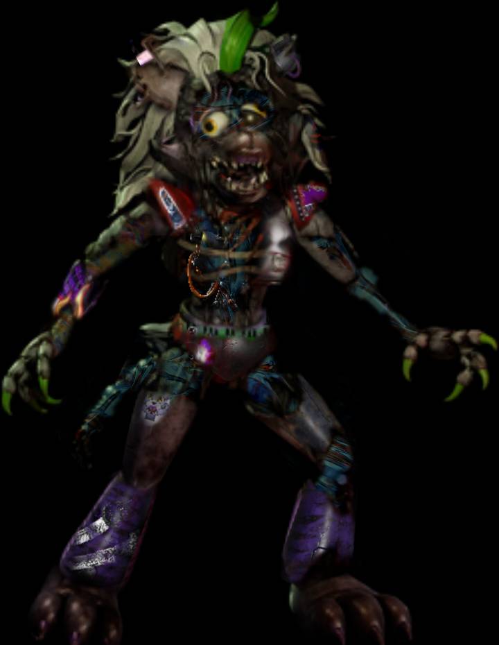 Fnaf Shattered Roxy with Eyes Redesign by MegaXPhoenix on DeviantArt
