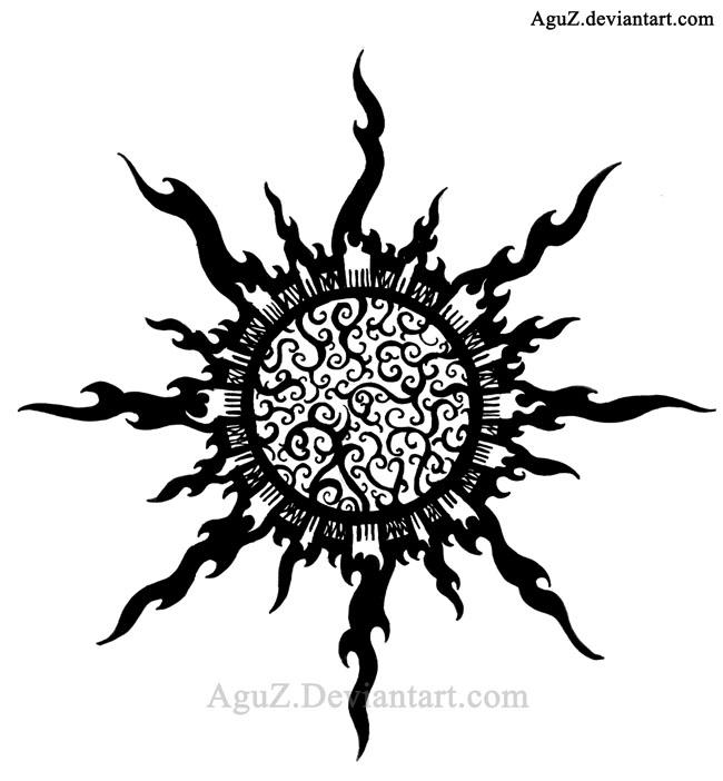 original Tribal Sun Tattoo by AguZ on DeviantArt