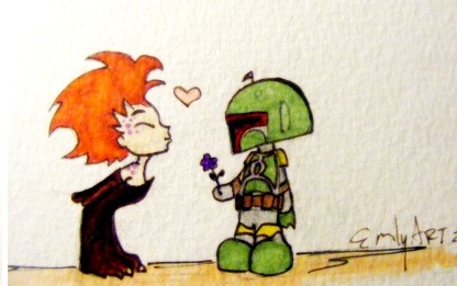 Rystall and Boba Fett Chibis