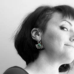 Chrysocolla earrings