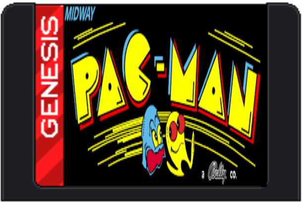 Genesis Pacman Pac-Man Genesis cartridge by metsfan88 on DeviantArt