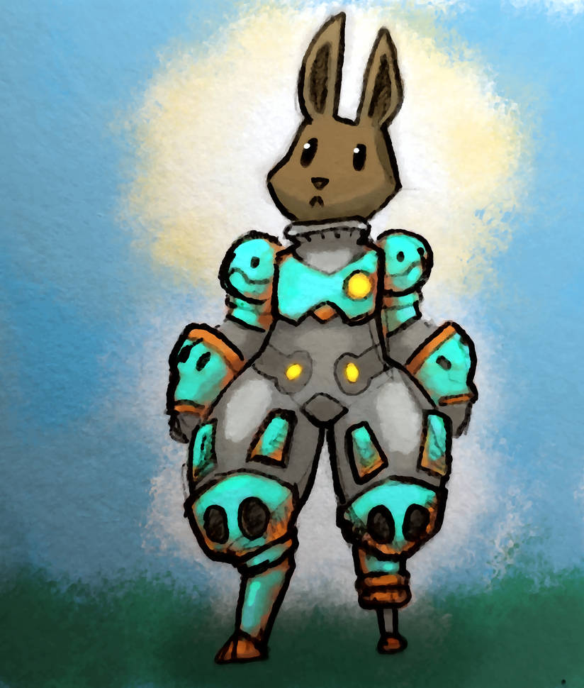 Arneb the armored bunny by Da-Blue-Monkey on DeviantArt