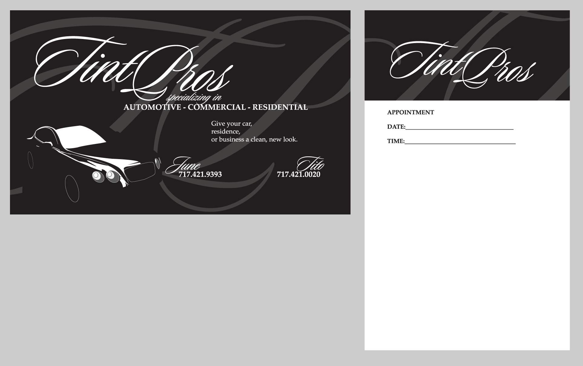 Tint Pros Business Card