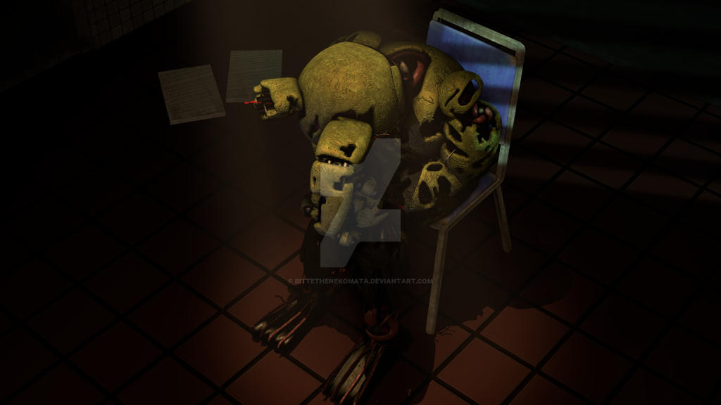 Springtrap Sad Depressed Springtrap by BittetheNekomata on DeviantArt