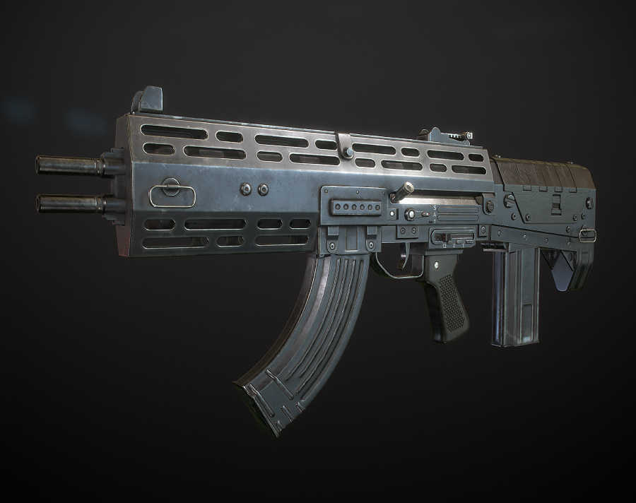 Deviantart Assault Rifle Double-Barreled Assault Rifle by Kutejnikov on DeviantArt