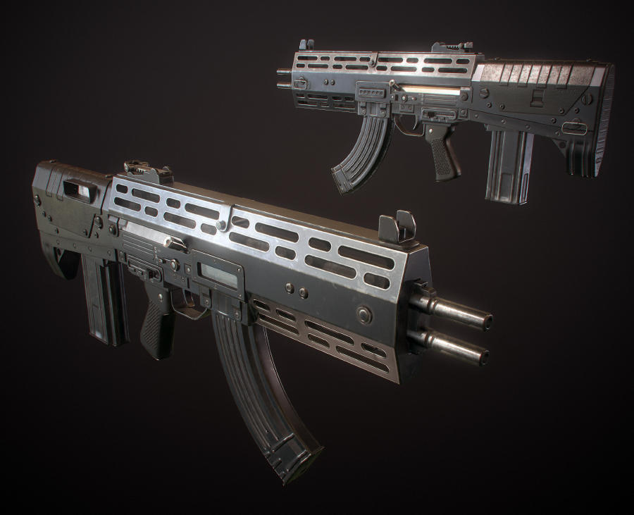 Deviantart Assault Rifle Double-Barreled Assault Rifle #4 by Kutejnikov on DeviantArt