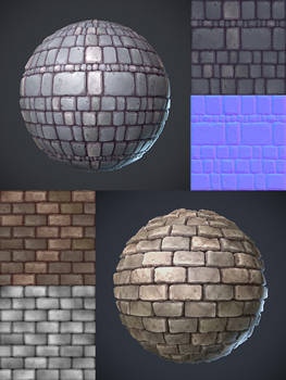 Stylized bricks and tiles