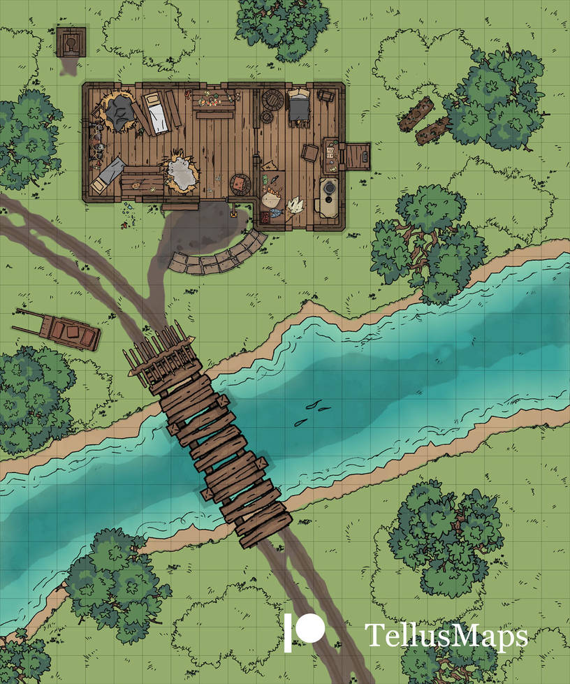 Bandit Inn Battle Map by TellusMaps on DeviantArt