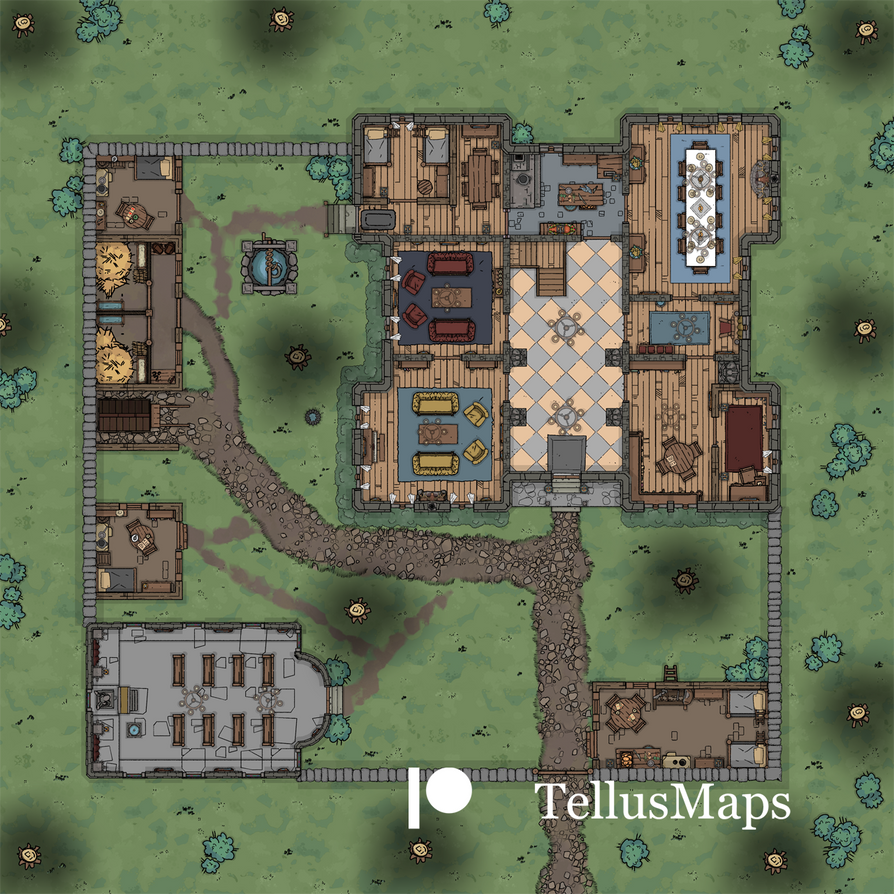 Manor Map Block Tale Manor - Ground Floor by TellusMaps on DeviantArt