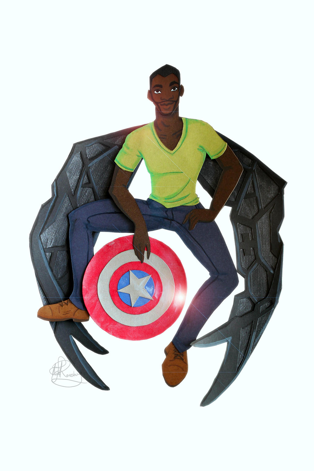Sam Wilson Sticker Sam Wilson by Tella-in-SA on DeviantArt