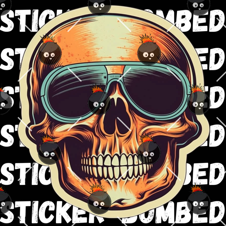 Angry Sticker Scule Retro Scull by STICKER-BOMBED on DeviantArt