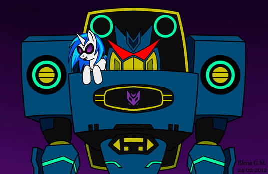 Animated Soundwave and Vinyl Scratch