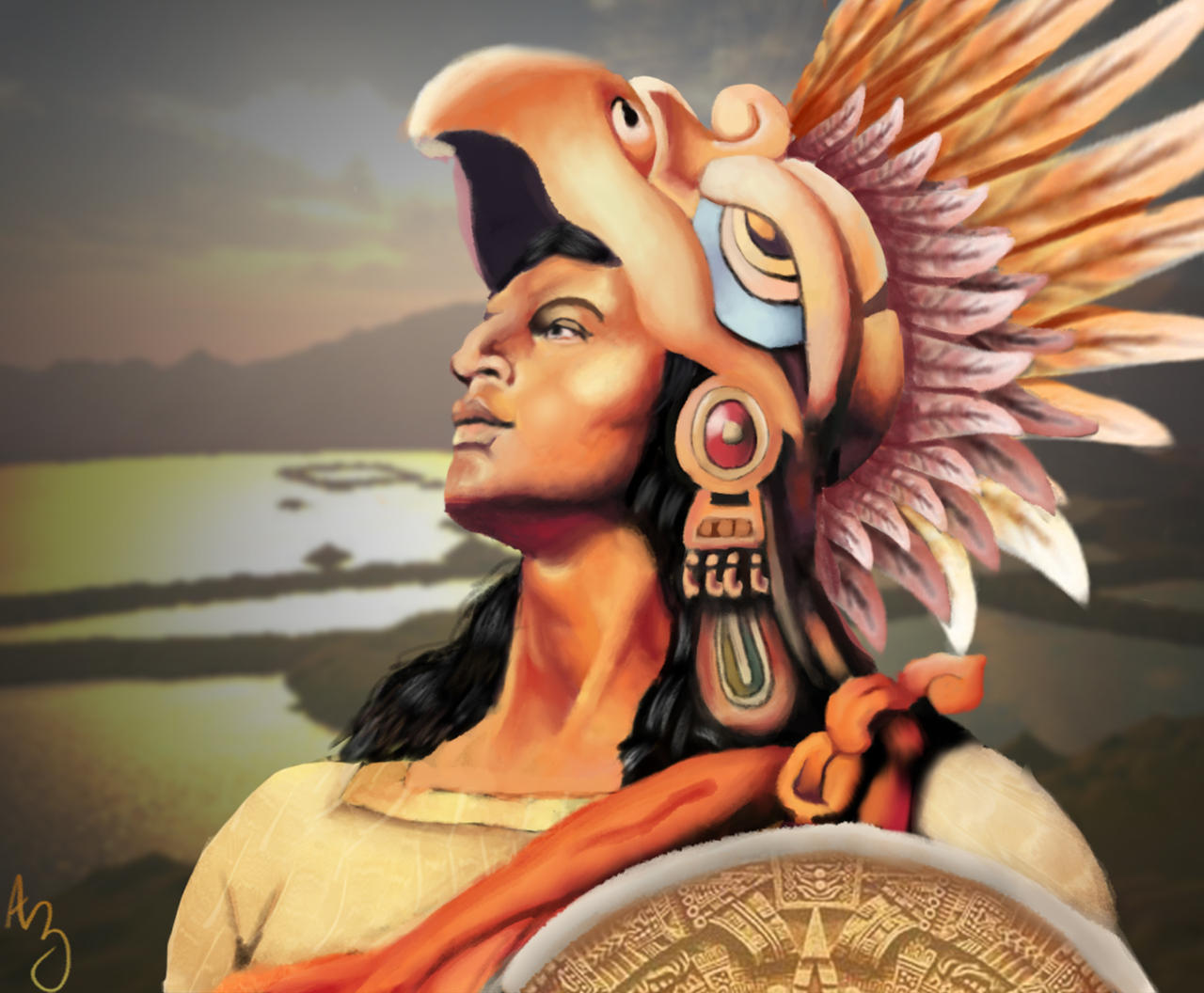 Eagle Warrior Digital Painting