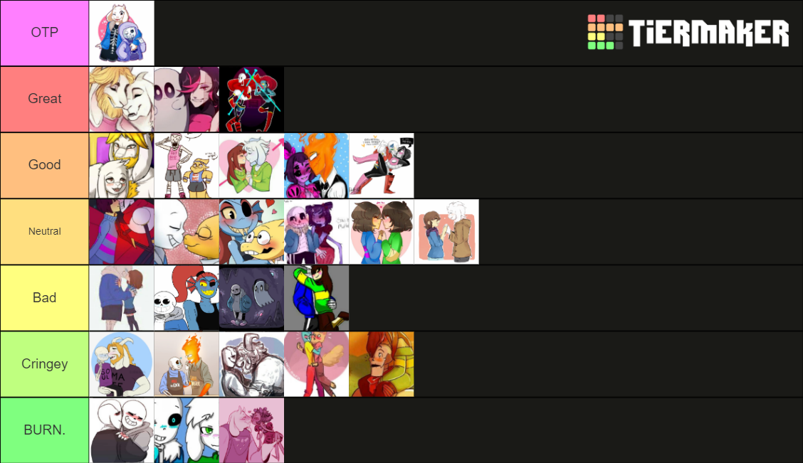 Undertale Sans Tier List by KookasaurusRex on DeviantArt