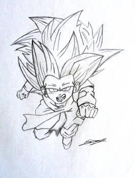 Little Goku super saiyan 3