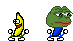 Pepe the Frog and Dancing Banana