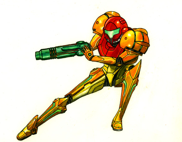 Samus Aran color pencil