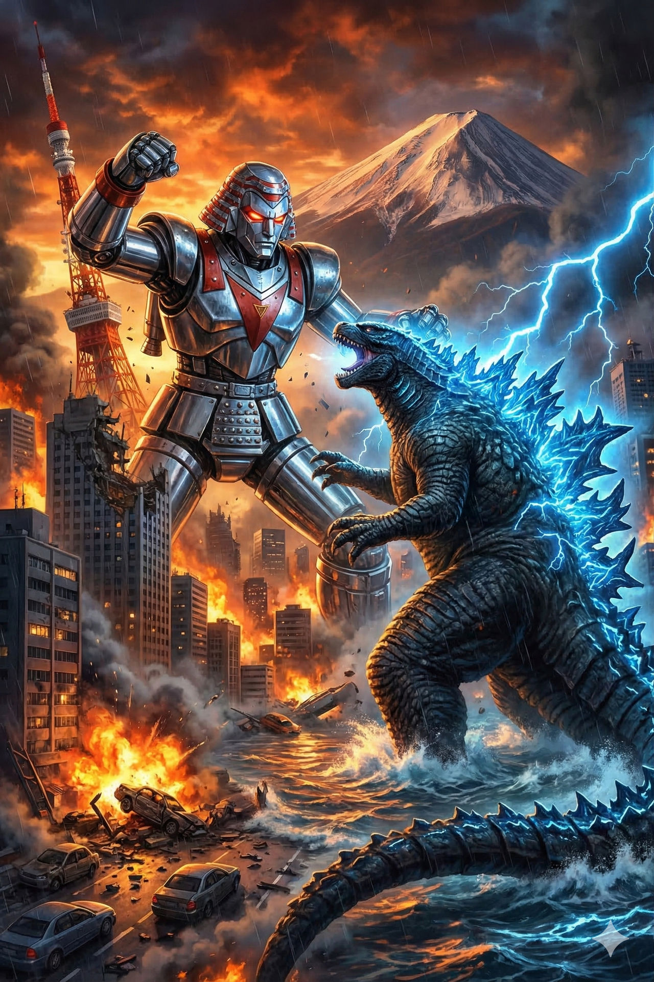Godzilla Robot Rival Giant Robo Vs. Godzilla by gojirob on DeviantArt