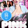 Curly Pink PSD Flyer Template