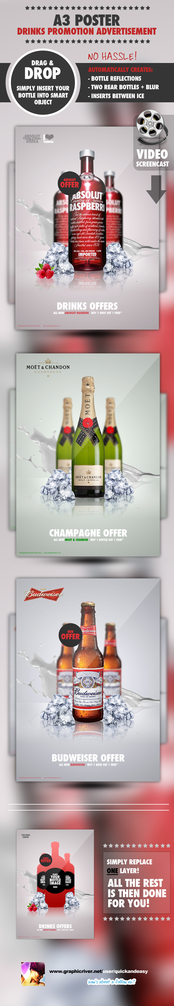 A3 PSD Drinks Promotion Advert